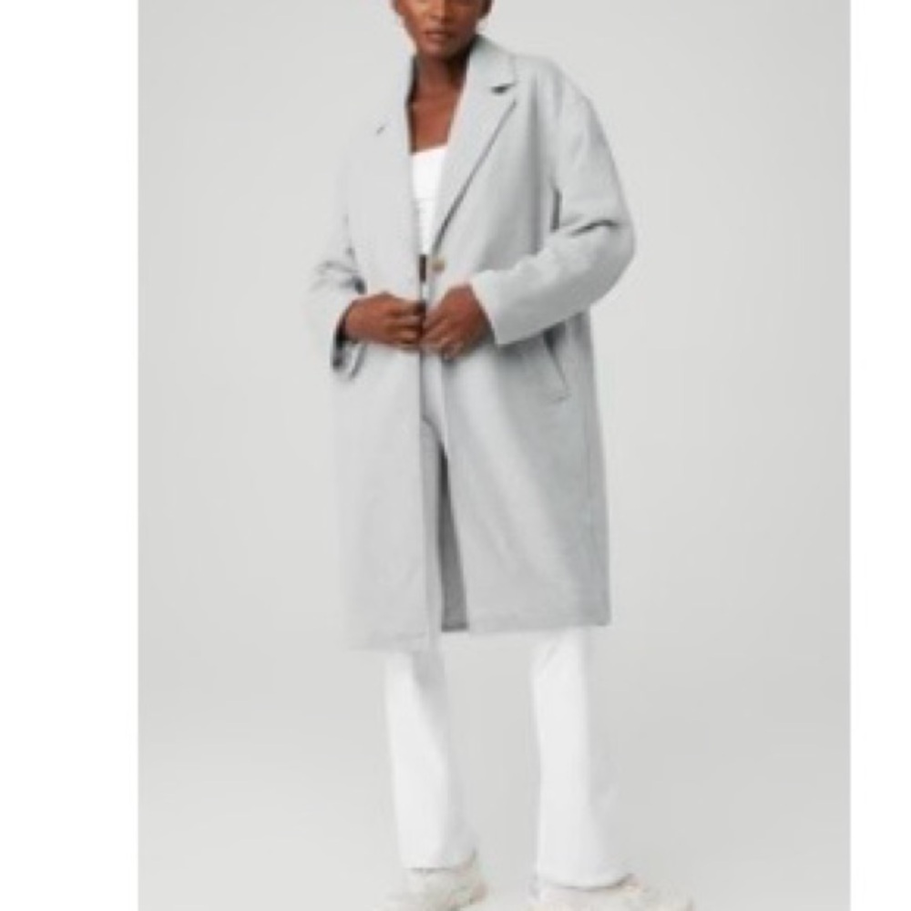 ALO Yoga Light Gray Trench Coat